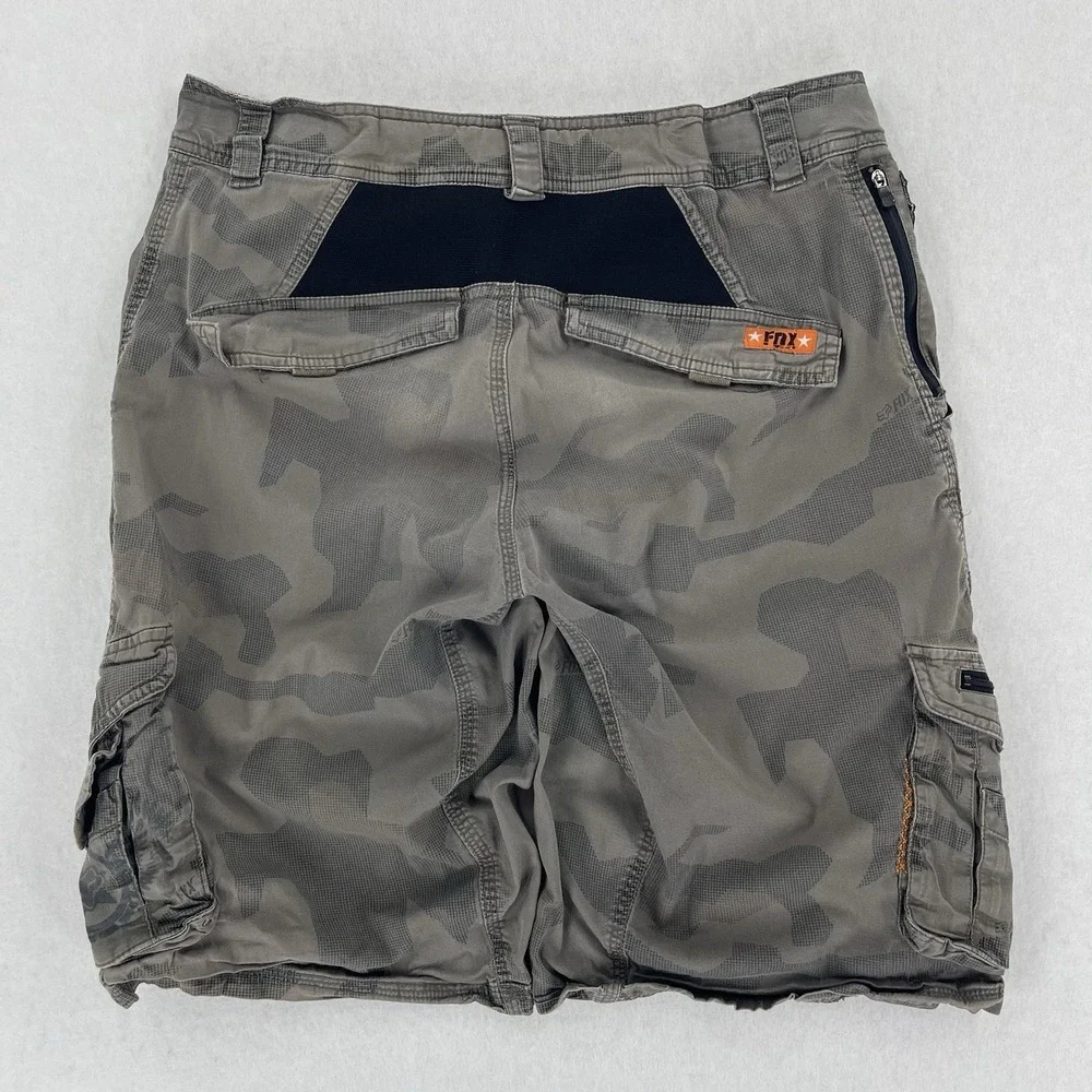 Fox Racing Sergeant Cargo Shorts Mens 32 Camo Bermuda Bike Motocross Grunge Y2K